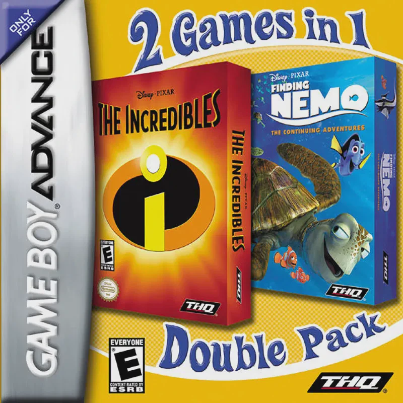 2 Games in 1: The Incredibles & Finding Nemo